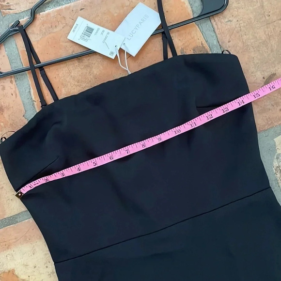 NEW LUCY PARIS Mareena Black Feather Trim Cocktail Dress Size Small MSRP$165 - Picture 8 of 15